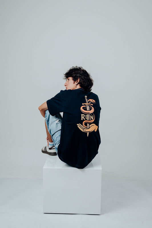 GO AWAY – Camiseta azul  Regular Fit | VYPR Collection